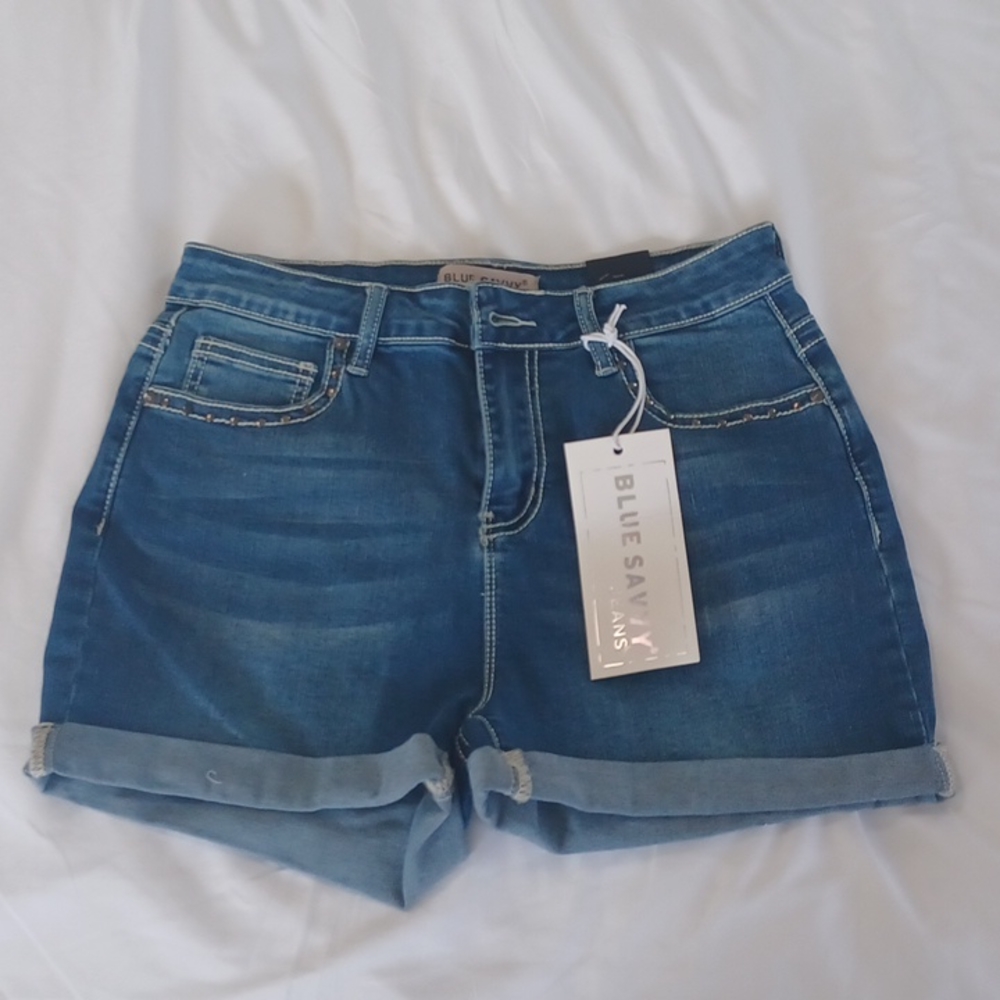 Blue Savvy denim high rise shorts